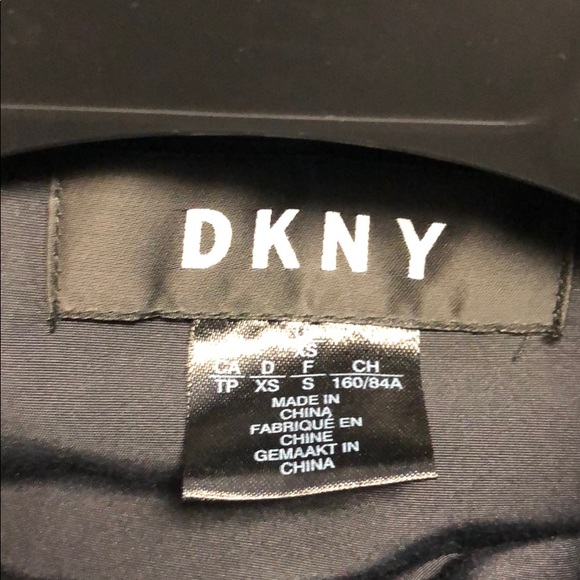 DKNY black puffer jacket with faux fur hood. - Picture 2 of 4